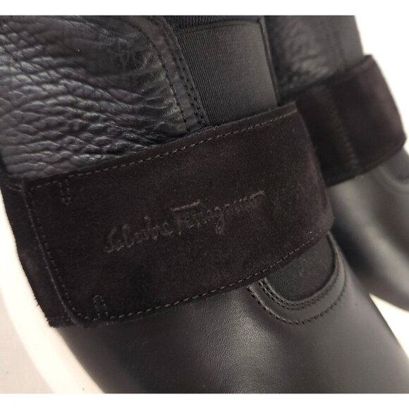 Salvatore Ferragamo Dion Slip On Sneaker Size 43.5 10.5 EE Mens Black $595 - Picture 4 of 16